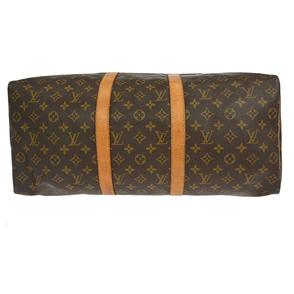 Louis Vuitton Keepall Bag Monogram Canvas Brown Canvas Travel Bag