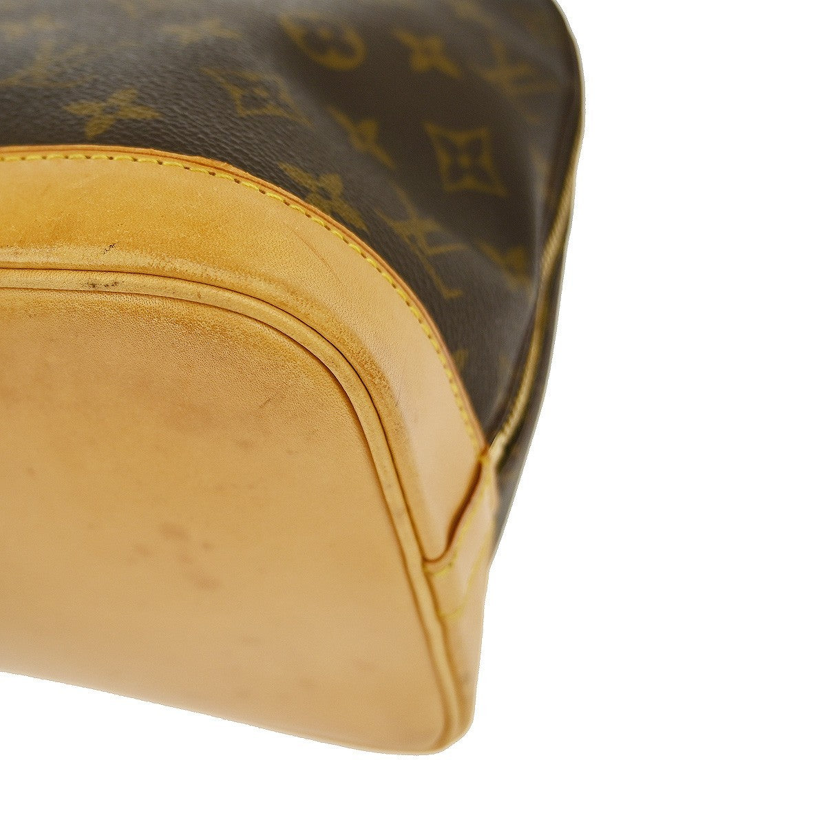 Louis Vuitton Alma Handbag Monogram Canvas Brown Canvas Handbag