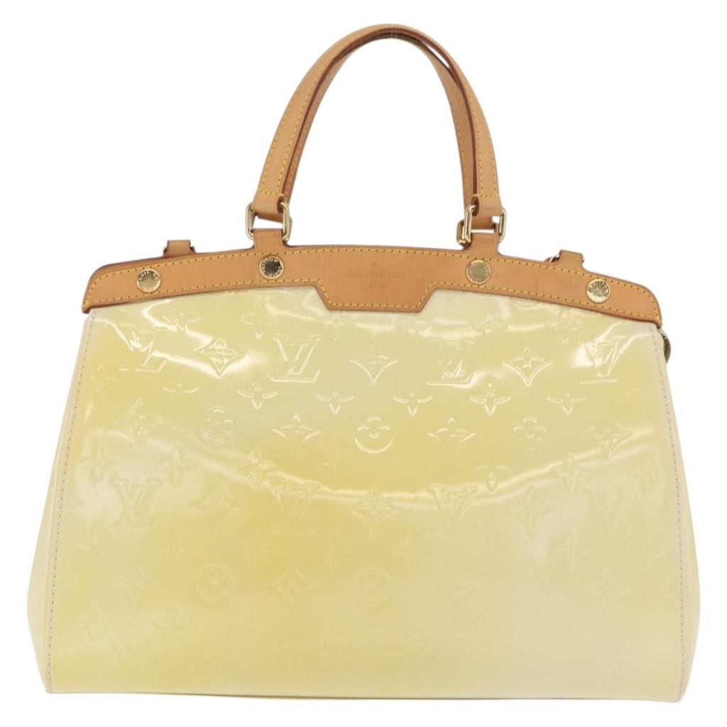 Louis Vuitton Brea Handbag Monogram Vernis Beige Patent_Leather Handbag
