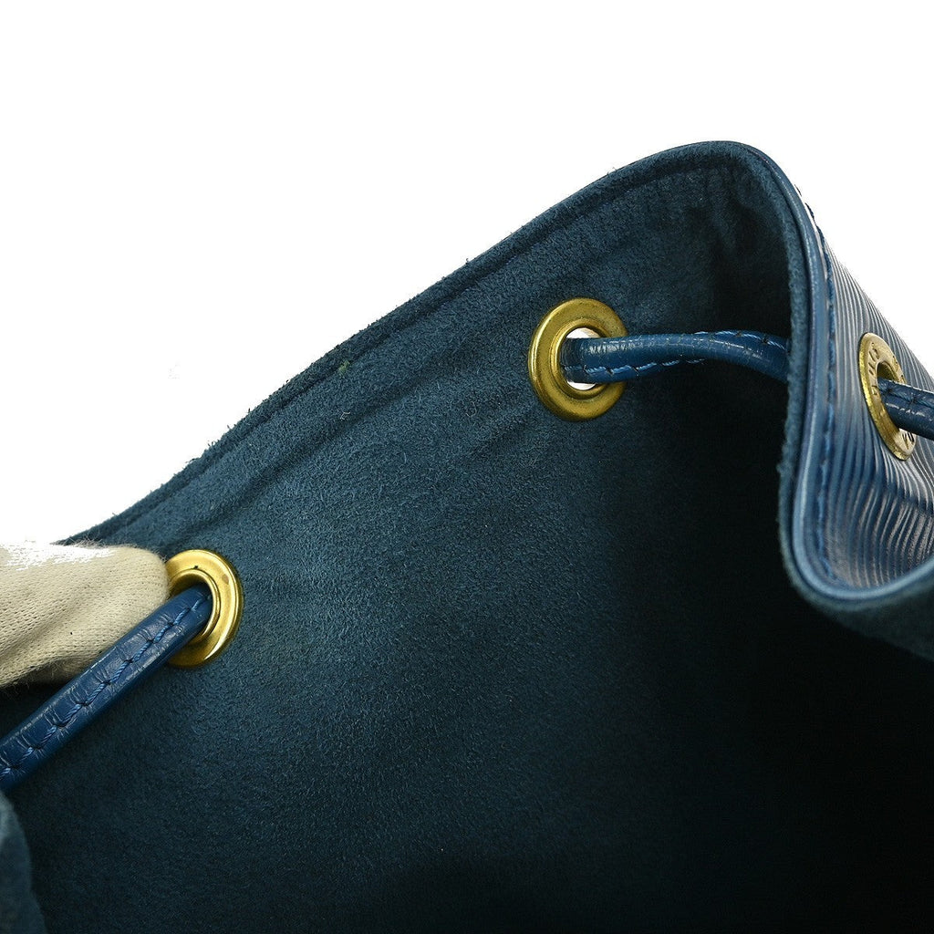 Louis Vuitton Petit Noe Handbag Epi Leather Blue Leather Shoulder Bag