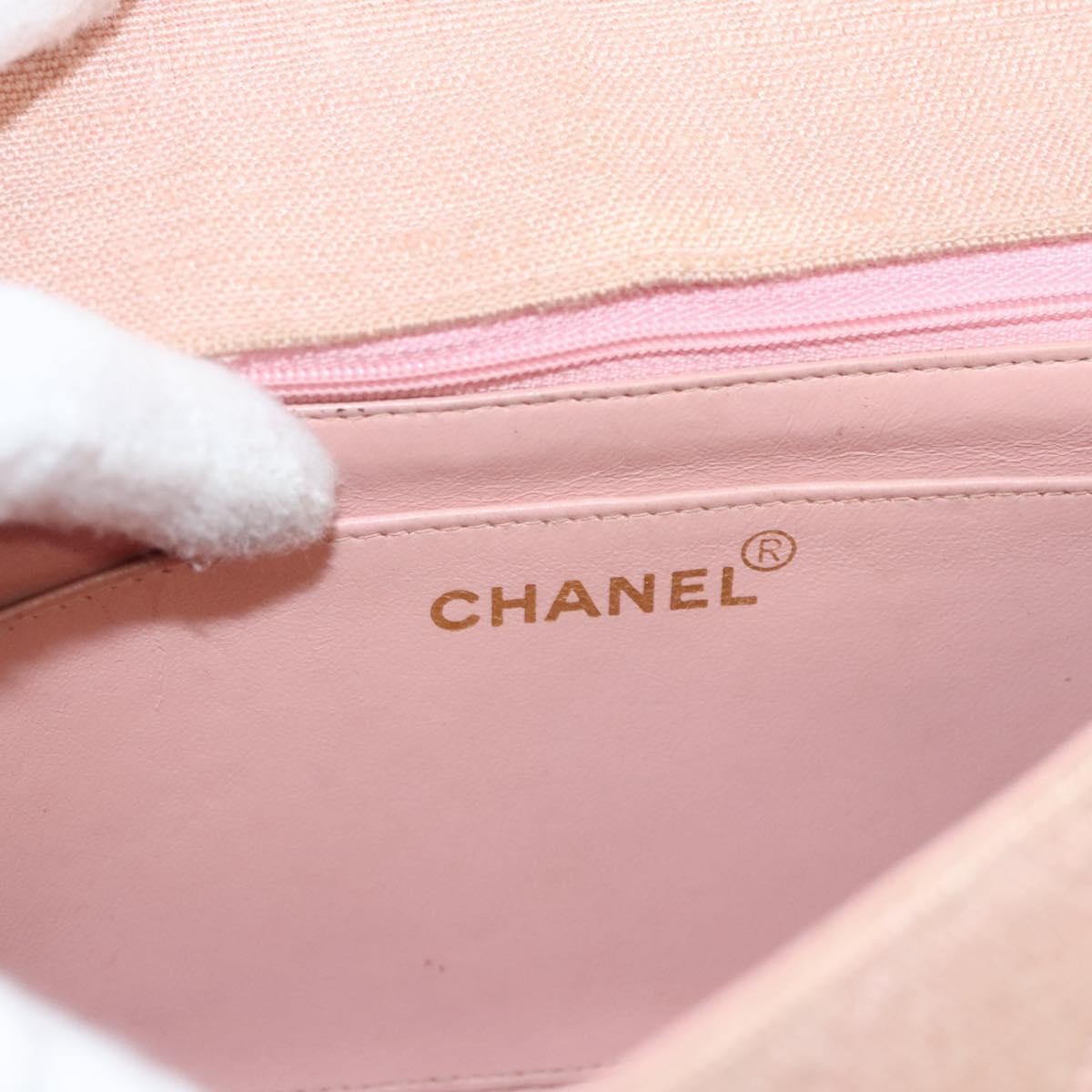 Chanel Vintage Diana Flap Bag Quilted Canvas Pink Canvas Shoulder Bag Bag