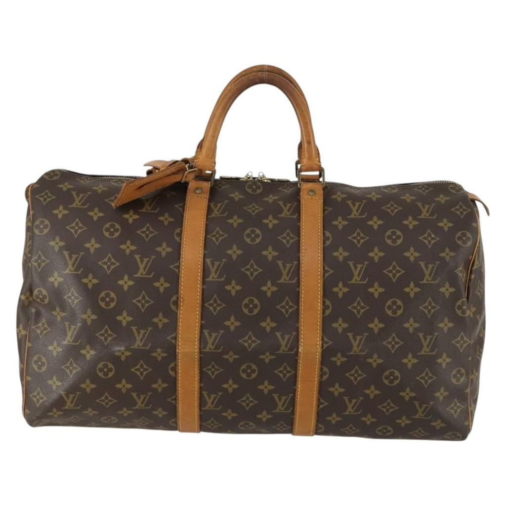 Louis Vuitton Keepall Bag Monogram Canvas Brown Canvas Travel Bag