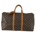 Louis Vuitton Keepall Bag Monogram Canvas Brown Canvas Travel Bag