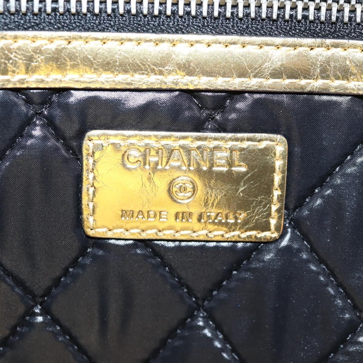 Chanel Feminine Pouch Crinkled Leather Gold Leather Clutche & Pouche Bag
