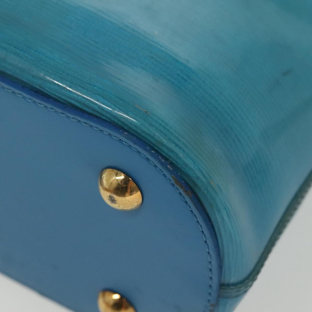 Louis Vuitton Plage Lagoon Bay Handbag Vinyl Epi Leather Blue Leather Bag