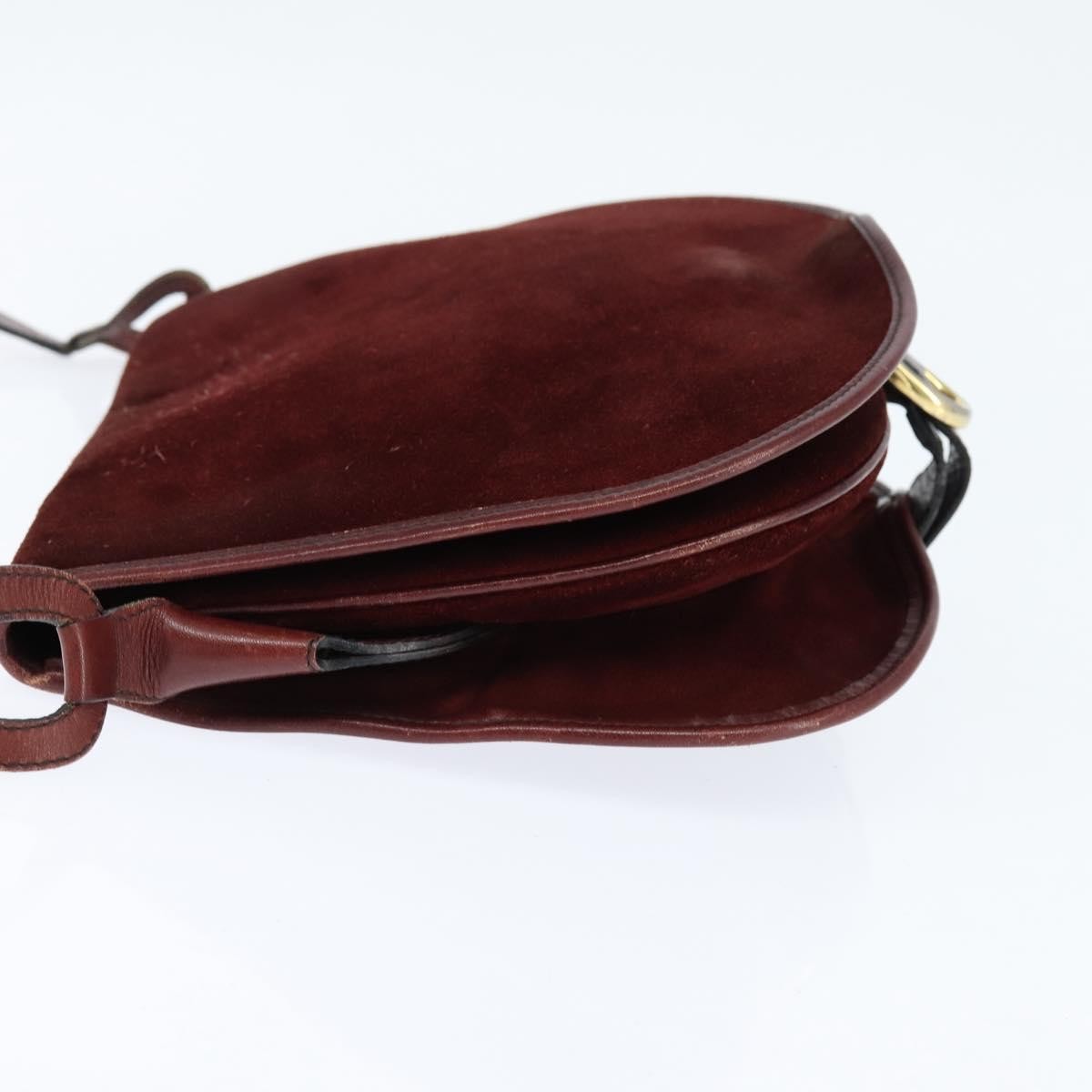 Balenciaga Shoulder Bag Suede Burgundy Suede Shoulder Bag