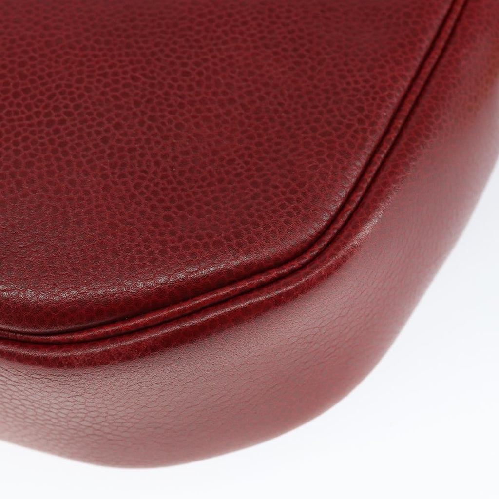 Christian Dior Vintage Shoulder Bag Leather Red Leather Shoulder Bag Bag (Pre-Owned)