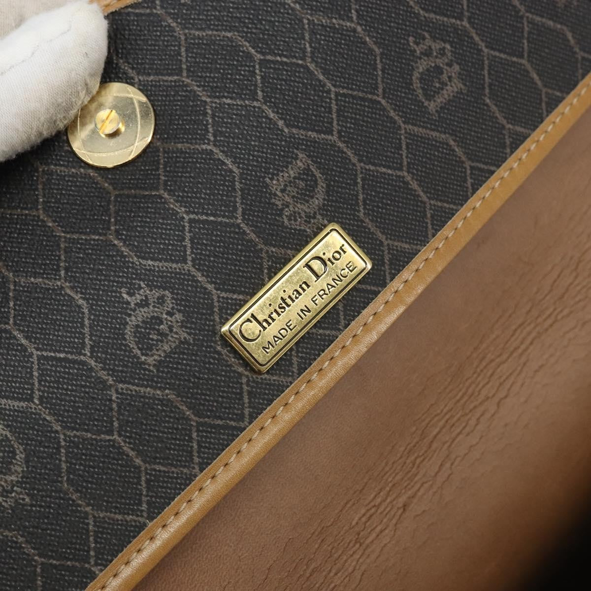 Christian Dior Vintage Honeycomb Shoulder Bag Canvas Black Canvas Shoulder Bag Bag (Pre-Owned)