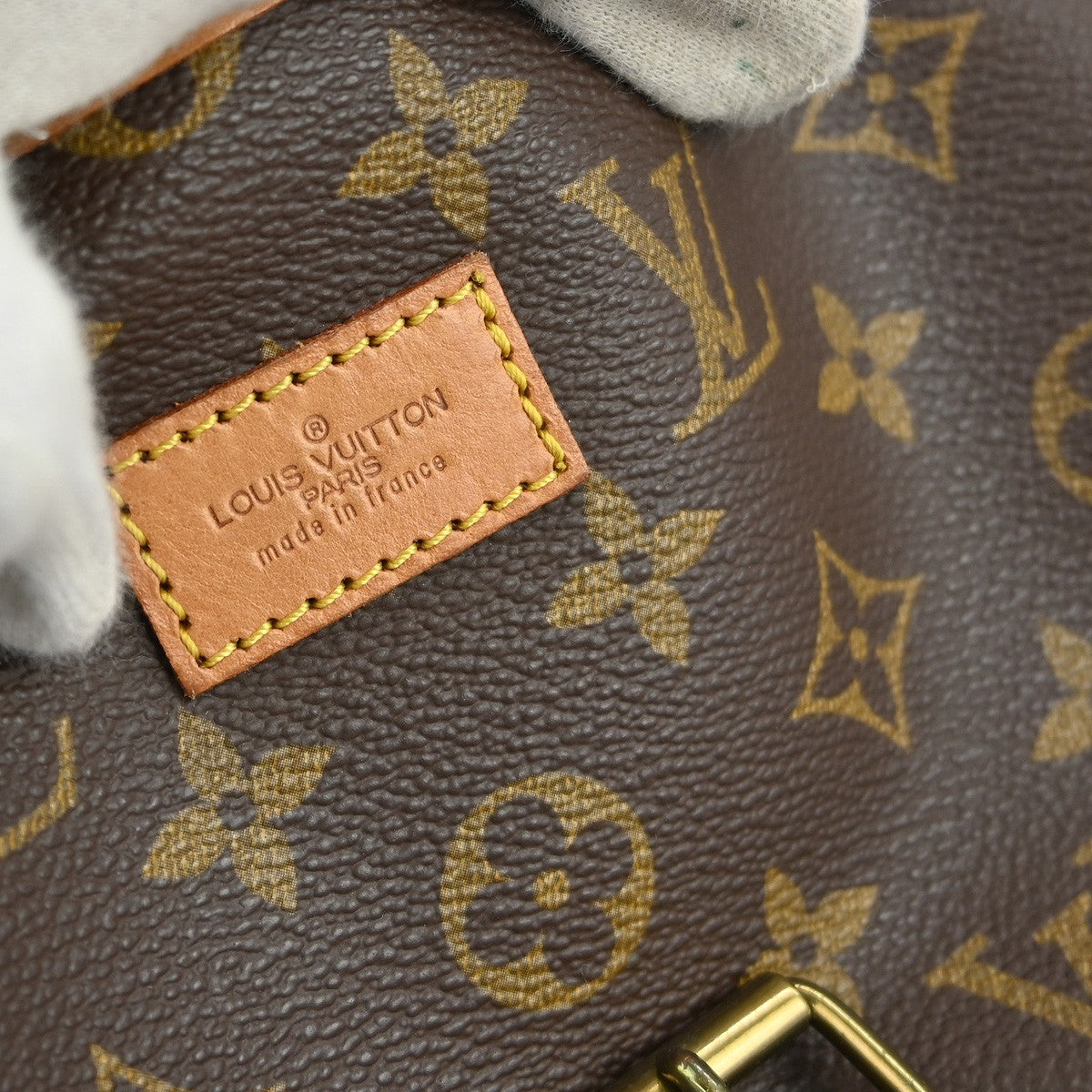 Louis Vuitton Saumur Handbag Monogram Canvas Brown Canvas Shoulder Bag