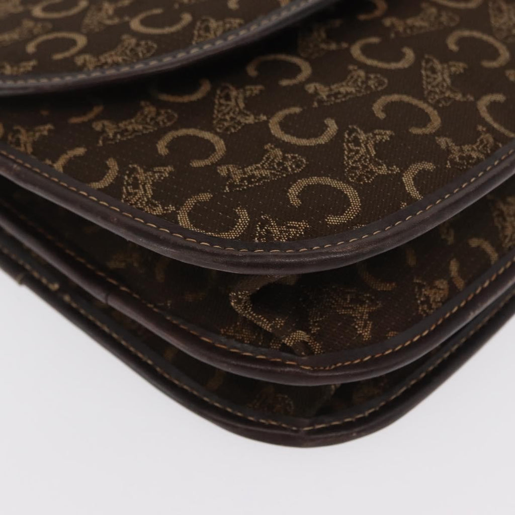 Celine C Sulky Shoulder Bag Canvas Brown Canvas Shoulder Bag Bag