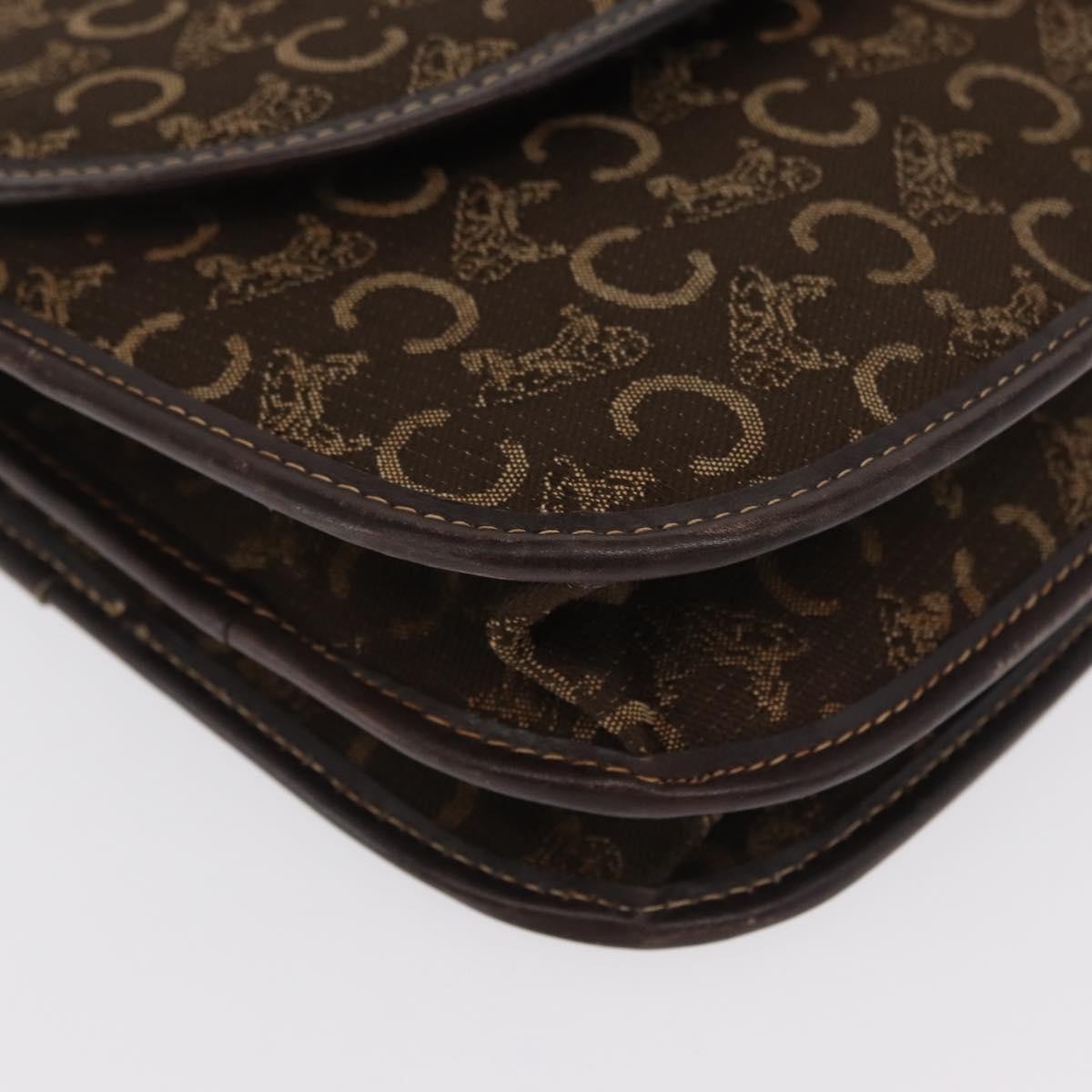 Celine C Sulky Shoulder Bag Canvas Brown Canvas Shoulder Bag Bag