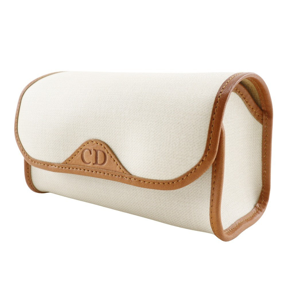 Christian Dior Cd Logo Novelty Pouch Pvc Ecru Pvc Clutche & Pouche Bag (Pre-Owned)