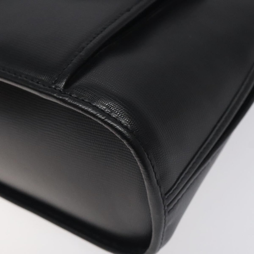 Celine Circle Logo Handbag Leather Black Leather Bag