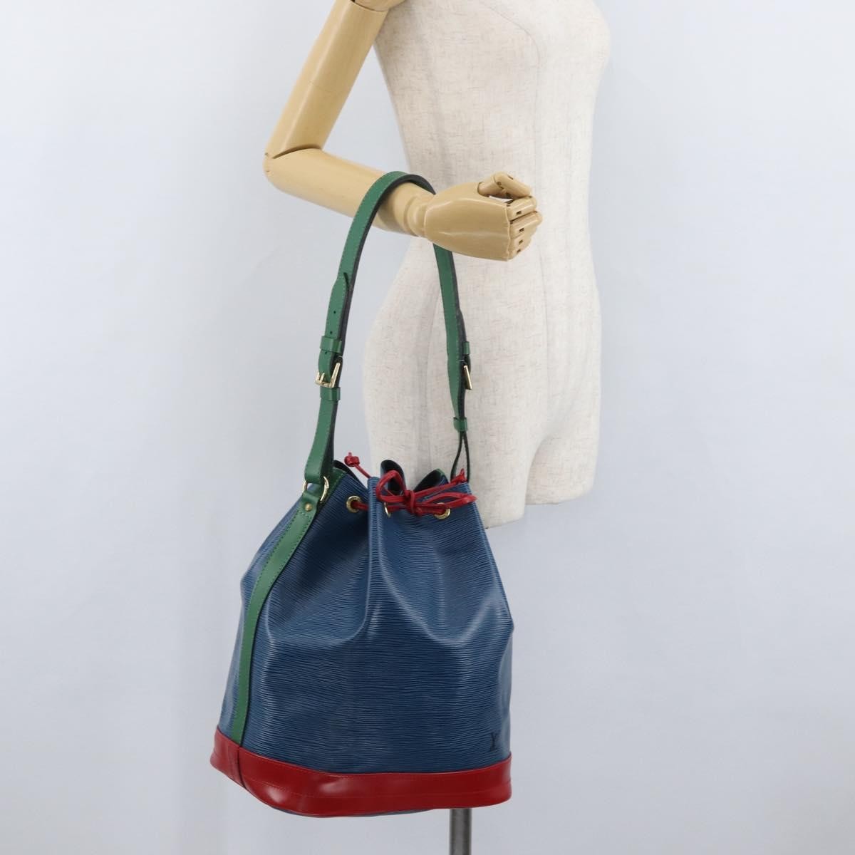 Louis Vuitton Tricolor Noe Handbag Epi Leather Blue Leather Shoulder Bag