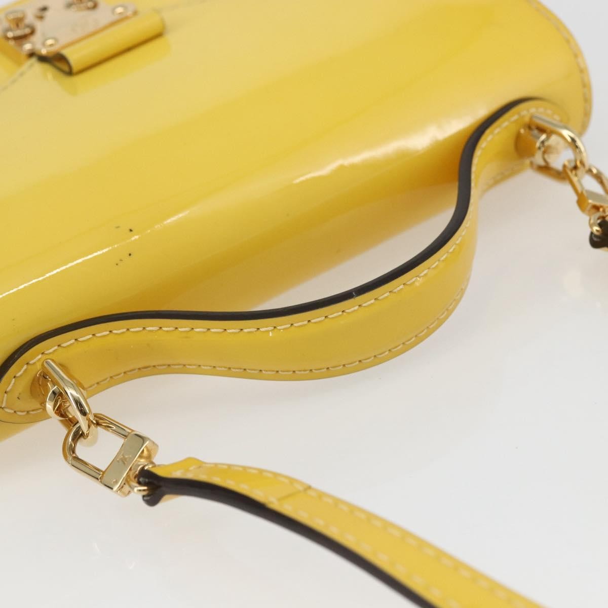 Louis Vuitton Monceau Handbag Vernis Yellow Patent_Leather Handbag