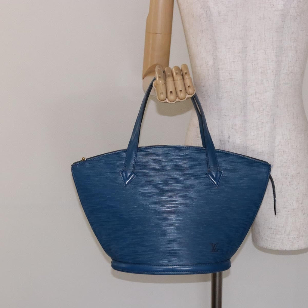 Louis Vuitton Saint Jacques Handbag Epi Leather Blue Leather Shoulder Bag