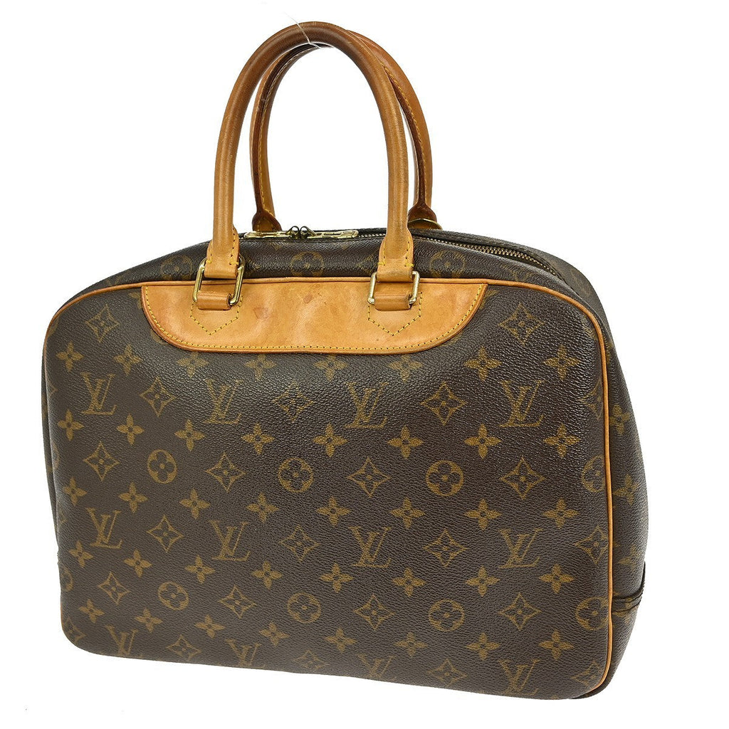 Louis Vuitton Deauville Handbag Monogram Canvas Brown Canvas Handbag