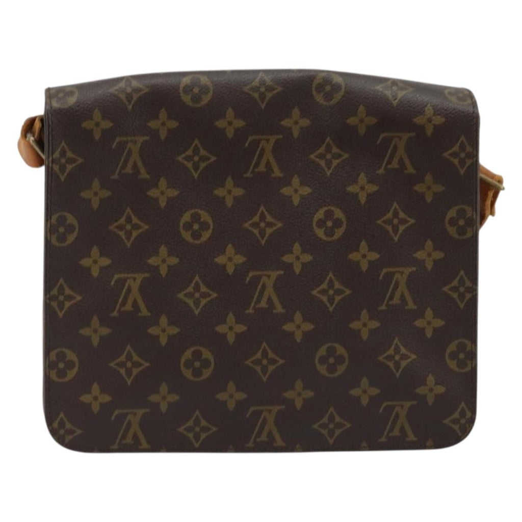 Louis Vuitton Cartouchiere Handbag Monogram Canvas Brown Canvas Shoulder Bag