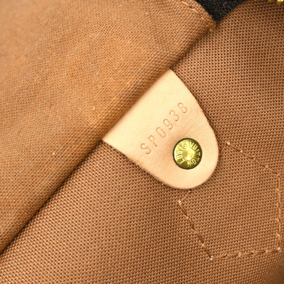 Louis Vuitton Speedy Handbag Monogram Canvas Brown Canvas,Leather Handbag