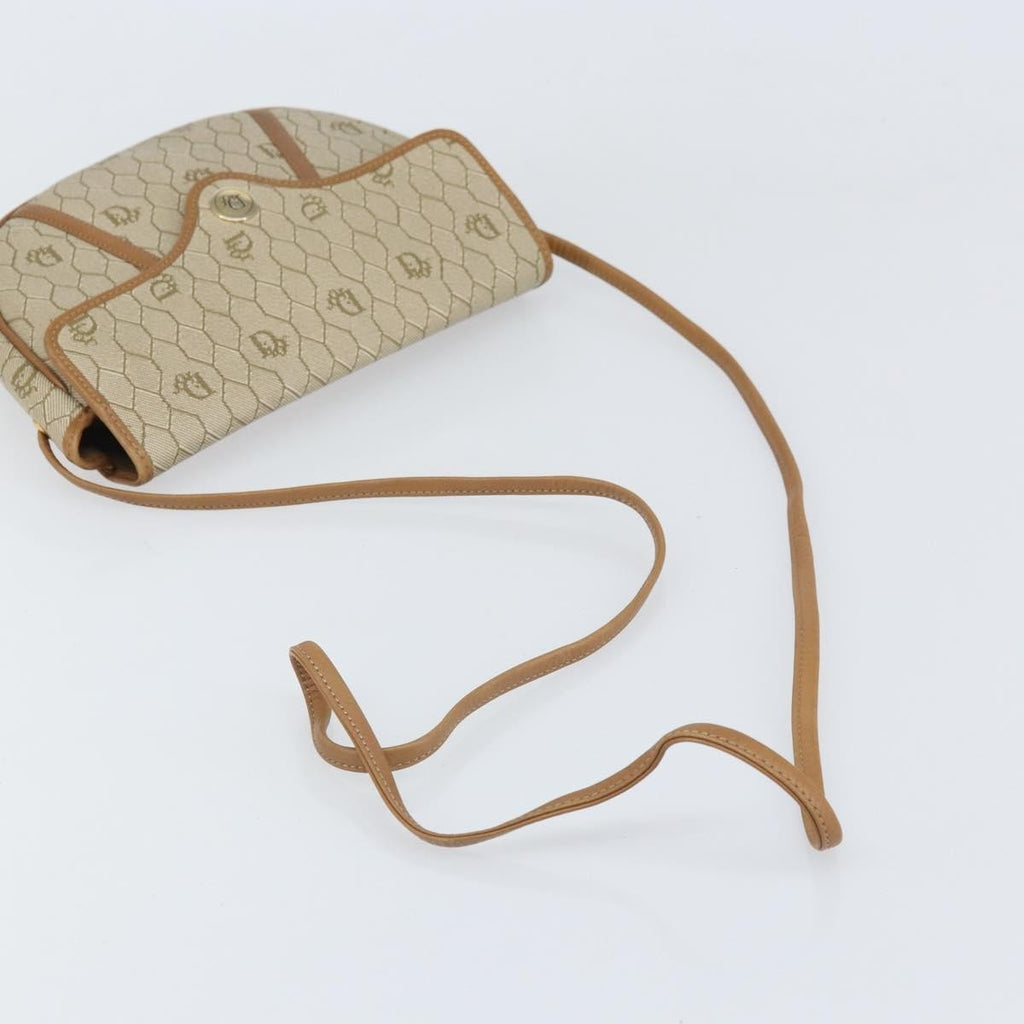 Christian Dior Vintage Honeycomb Shoulder Bag Canvas Beige Canvas Shoulder Bag Bag (Pre-Owned)