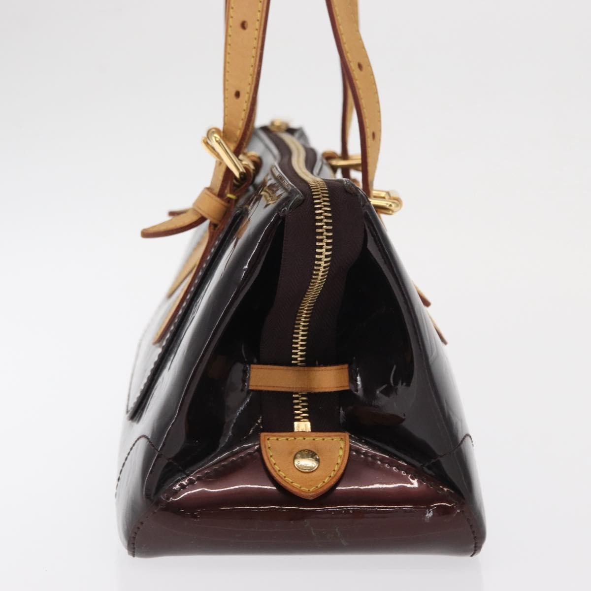 Louis Vuitton Rosewood Avenue Handbag Monogram Vernis Purple Patent_Leather Shoulder Bag
