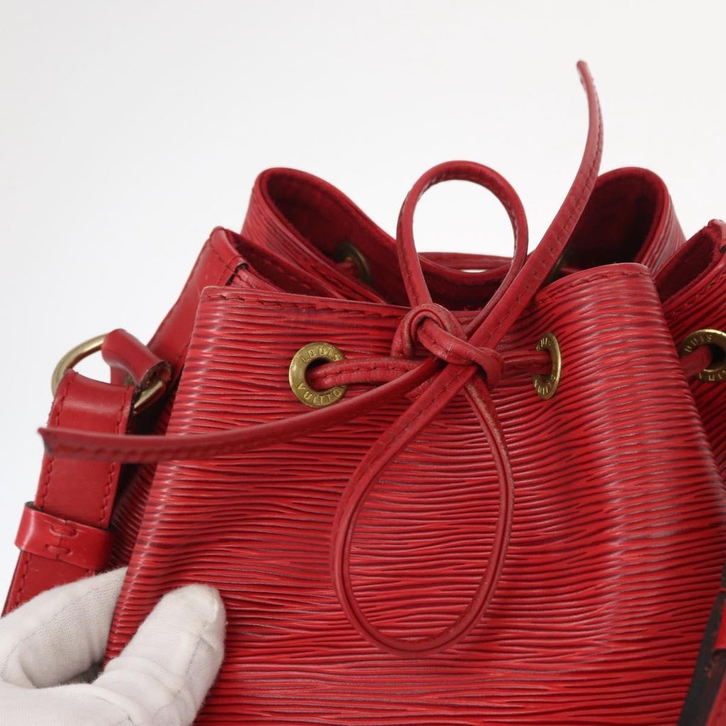 Louis Vuitton Petit Noe Nm Handbag Epi Leather Red Leather Shoulder Bag