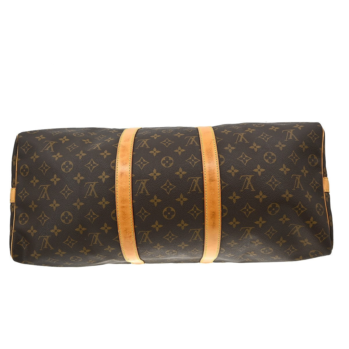 Louis Vuitton Keepall Bandouliere Bag Monogram Canvas Brown Canvas Travel Bag