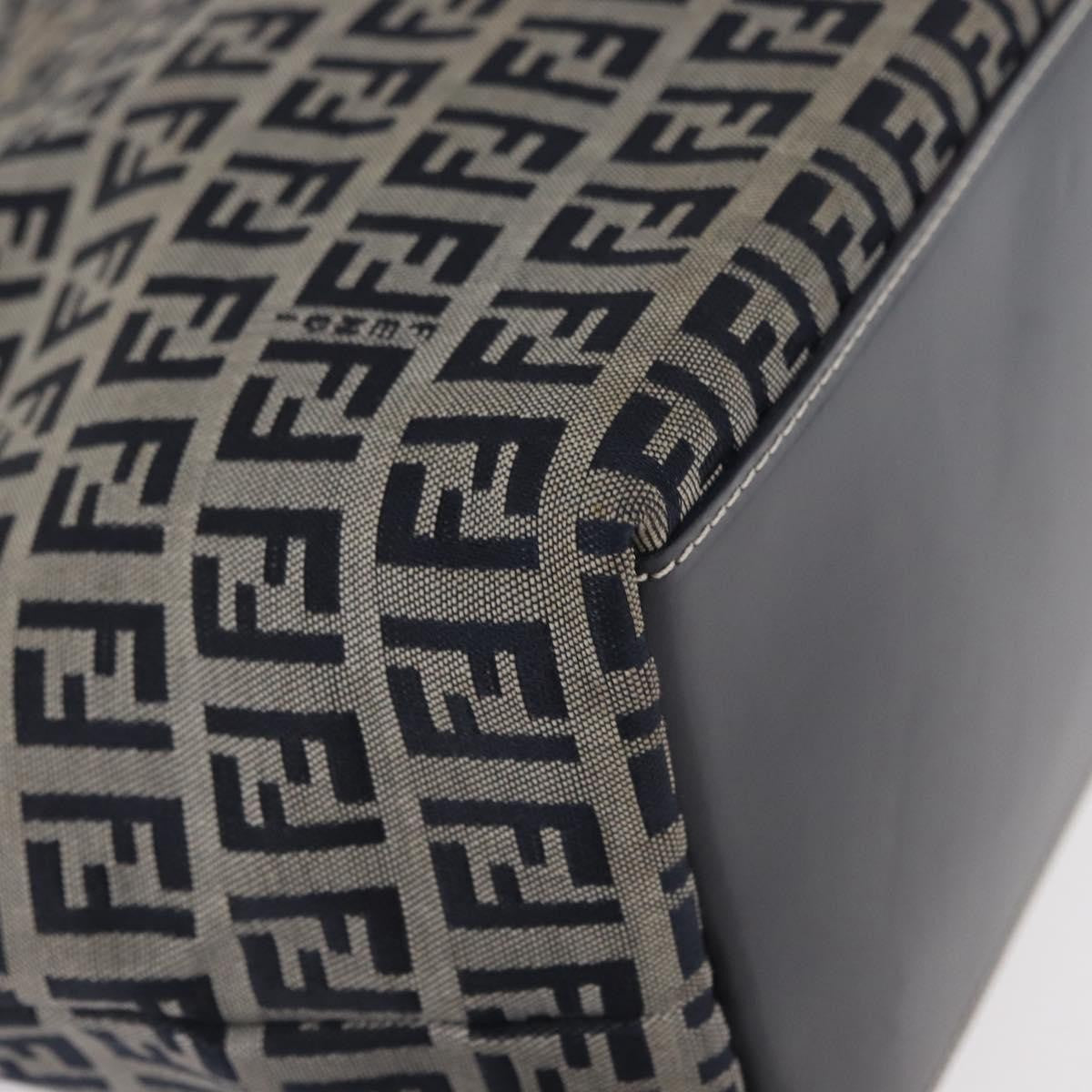 Fendi Shopping Tote Zucchino Canvas Navy Canvas Tote Bag Bag