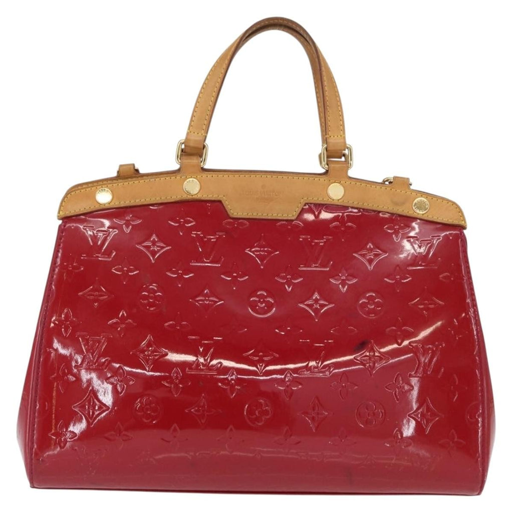 Louis Vuitton Brea Handbag Monogram Vernis Red Patent_Leather Handbag