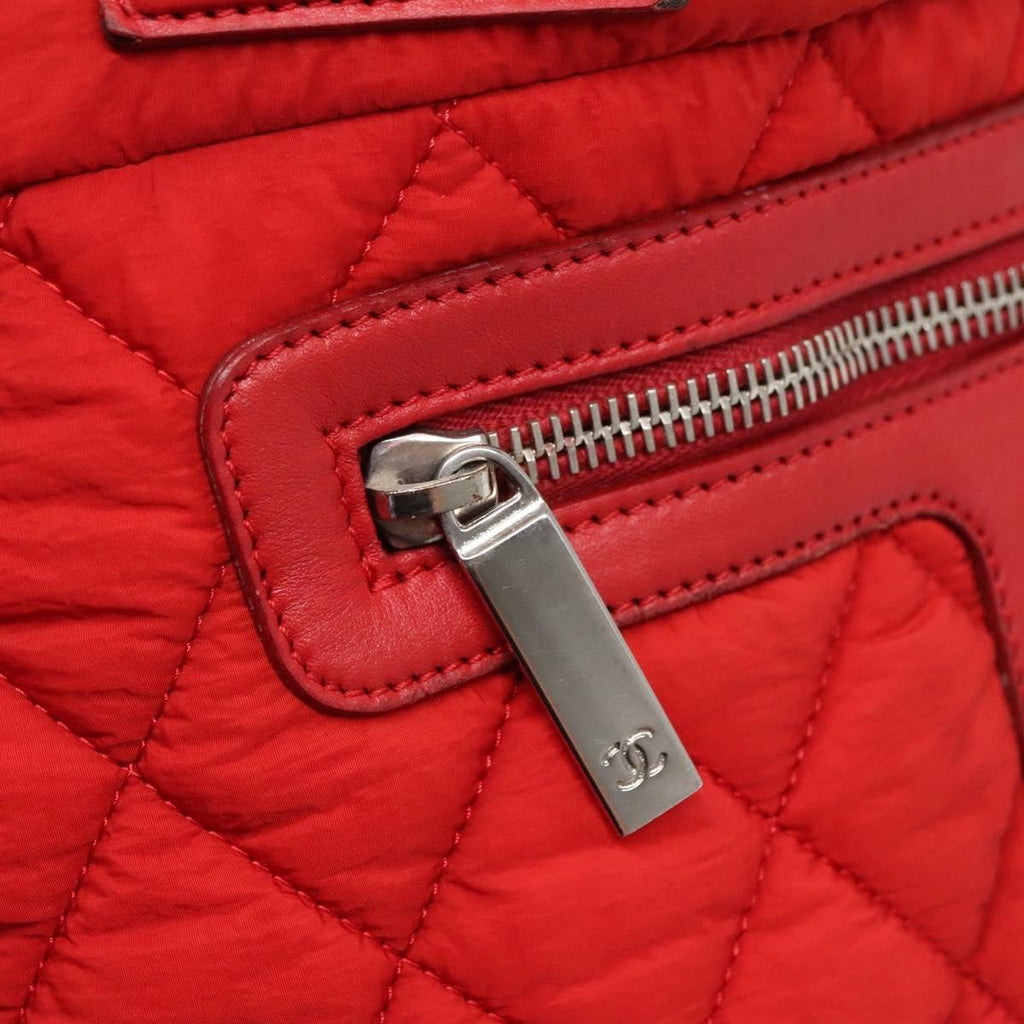 Chanel Coco Cocoon Reversible Tote Quilted Nylon Red Nylon Tote Bag Bag