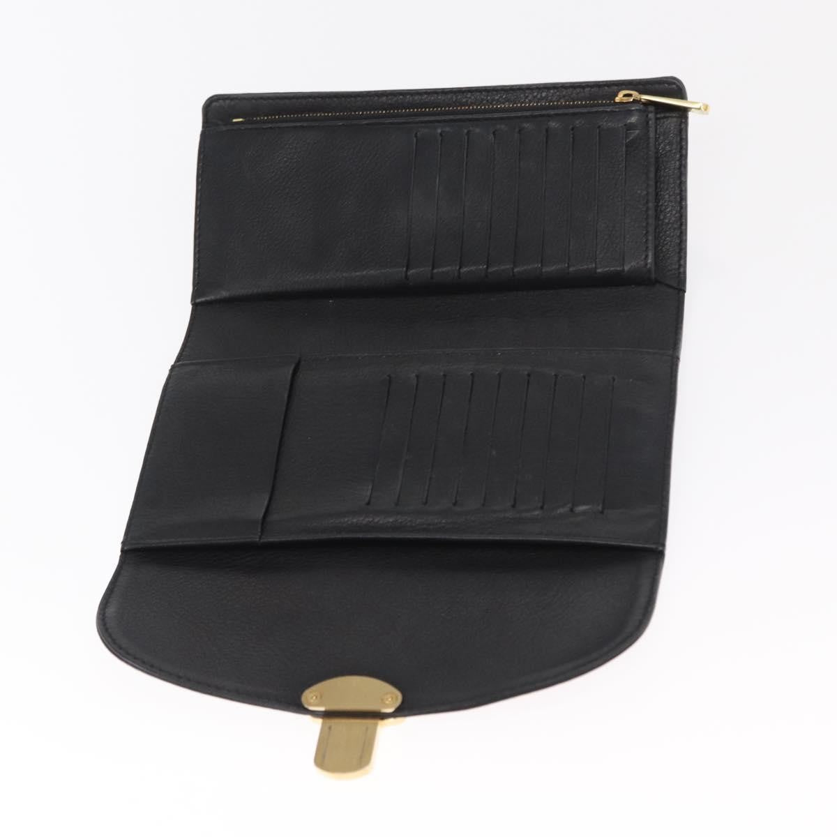 Louis Vuitton Amelia Wallet Mahina Leather Black Leather Wallets Accessory