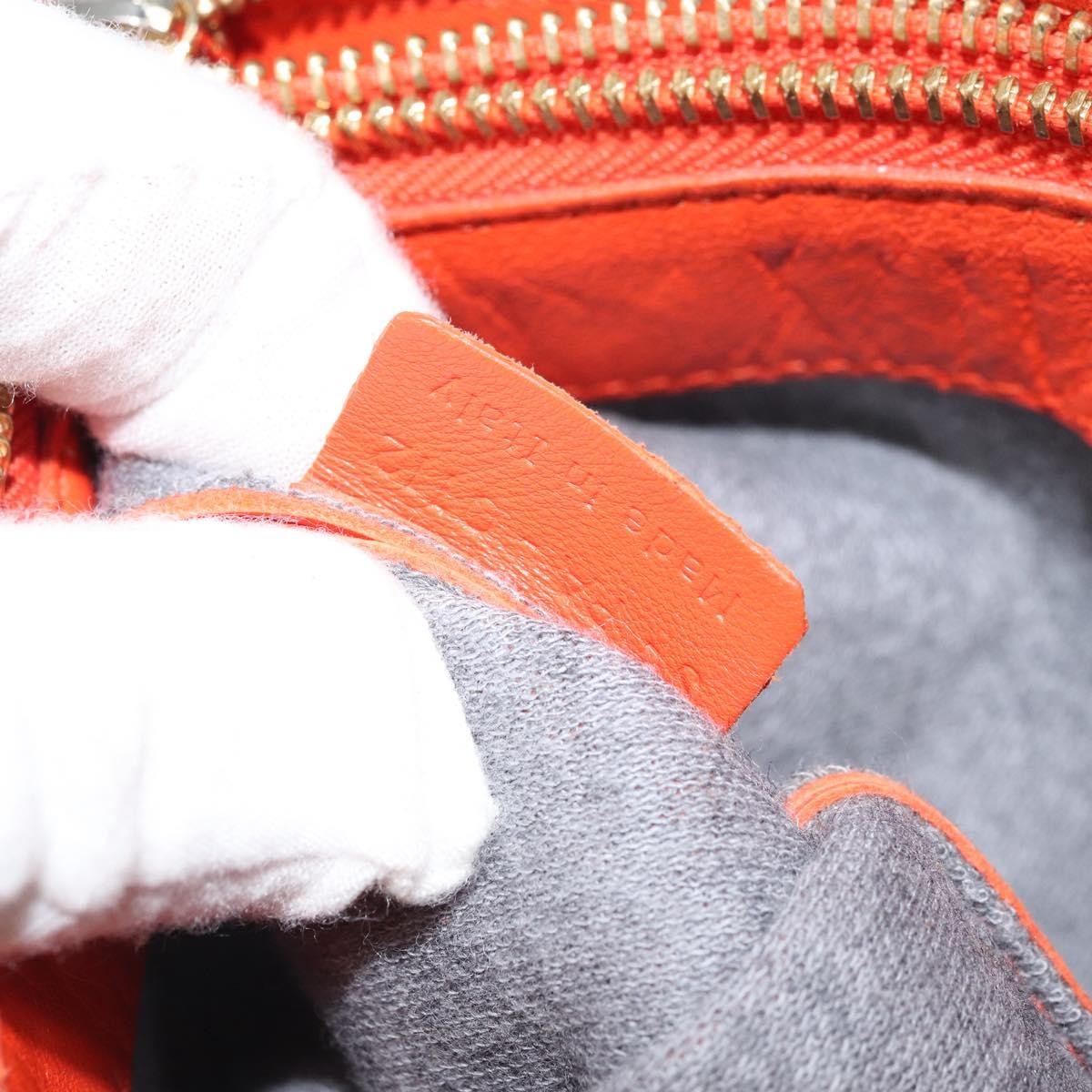 Celine Trio Crossbody Bag Leather Orange Leather Shoulder Bag Bag