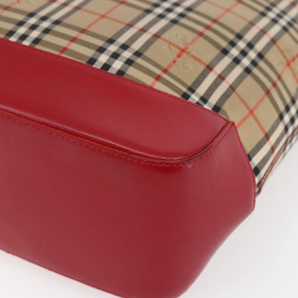 Burberry Nova Check Tote Canvas Check Pattern Beige Canvas Tote Bag