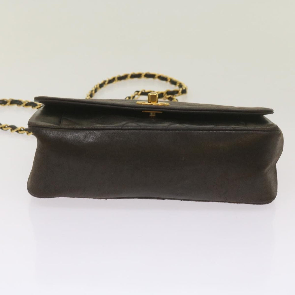 Chanel Vintage Diana Flap Bag Quilted Lambskin Black Leather Shoulder Bag Bag