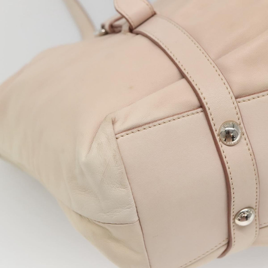 Prada Buckle Strap Shoulder Bag Leather Beige Leather Shoulder Bag Bag