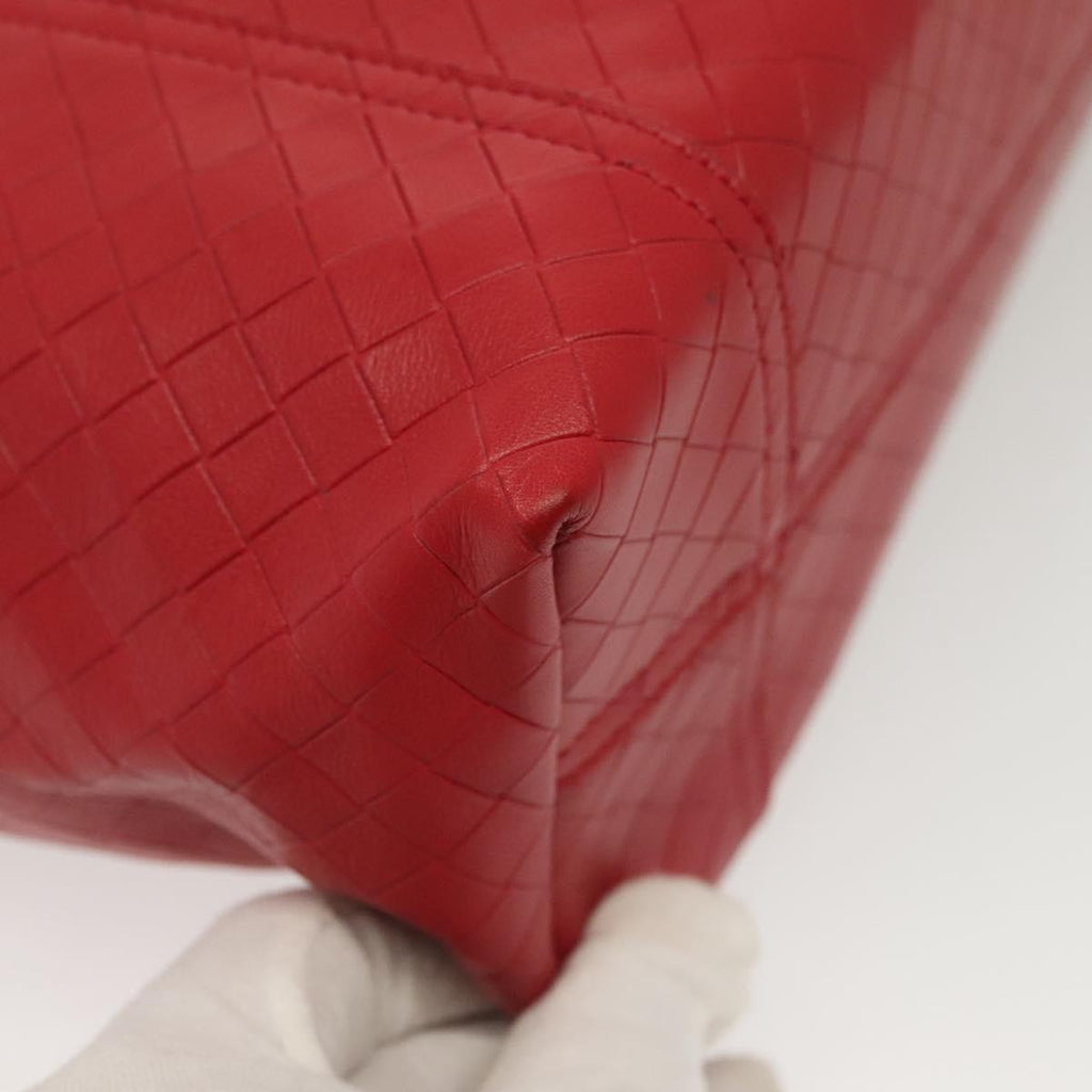 Bottega Veneta Intrecciomirage Tote Leather Red Leather Tote Bag Bag