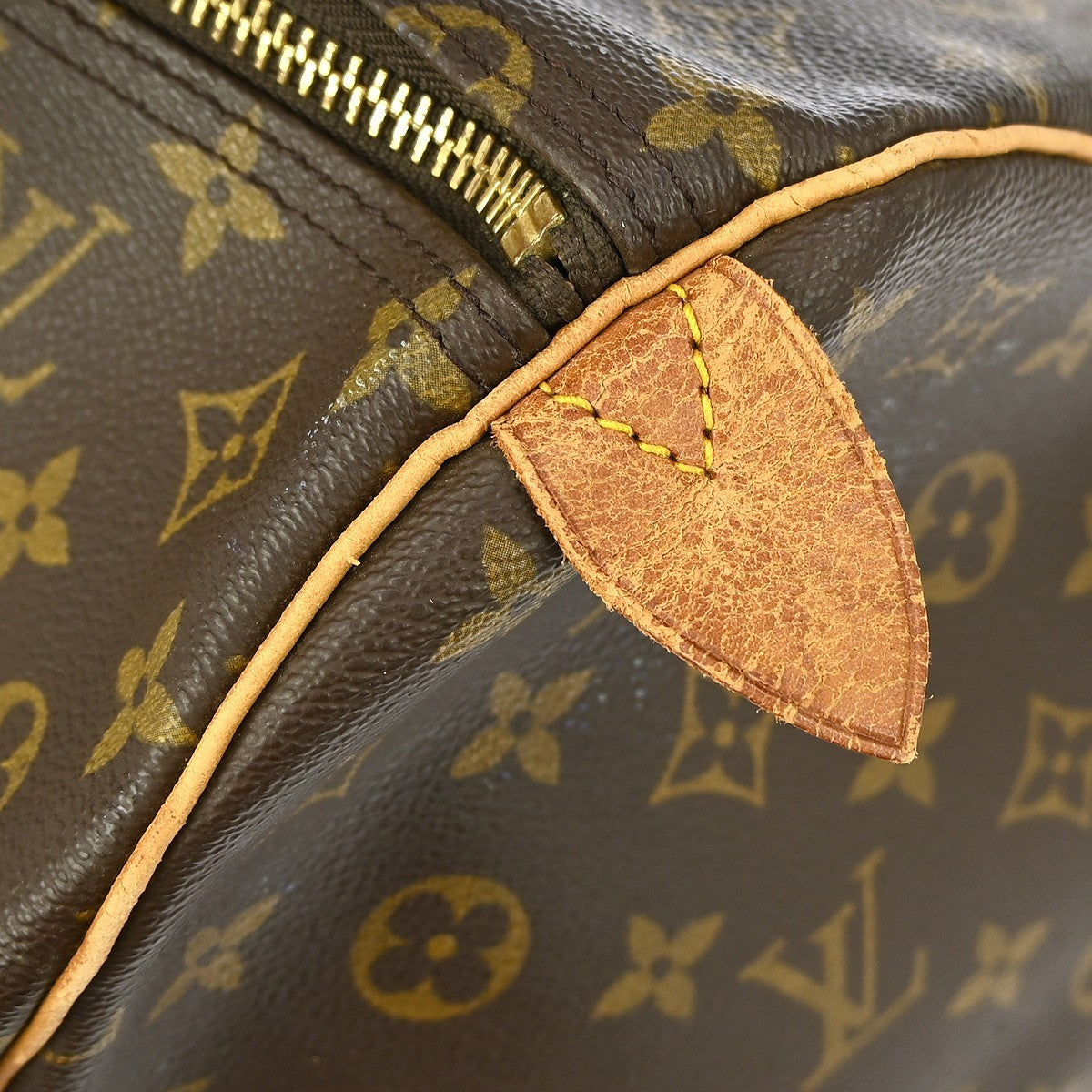 Louis Vuitton Keepall Bag Monogram Canvas Brown Canvas Travel Bag