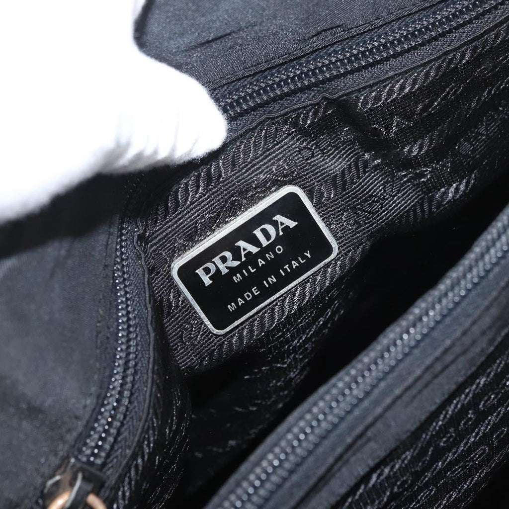 Prada Vintage Zip Tote Tessuto Black Nylon Tote Bag Bag