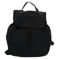 Prada Flap Drawstring Backpack Tessuto Black Nylon Backpack Bag
