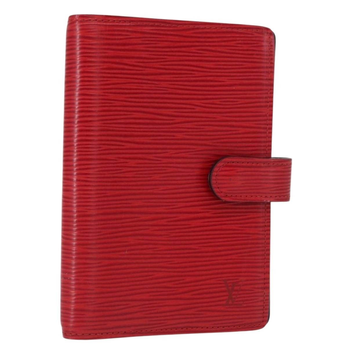 Louis Vuitton Agenda Cover Epi Leather Red Leather Wallets Accessory