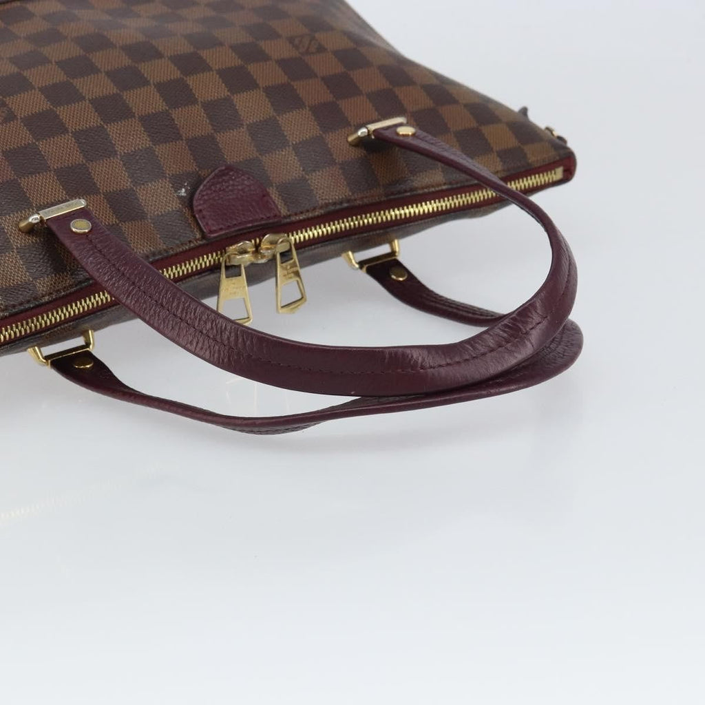 Louis Vuitton Hyde Park Handbag Damier With Leather Brown Canvas Handbag