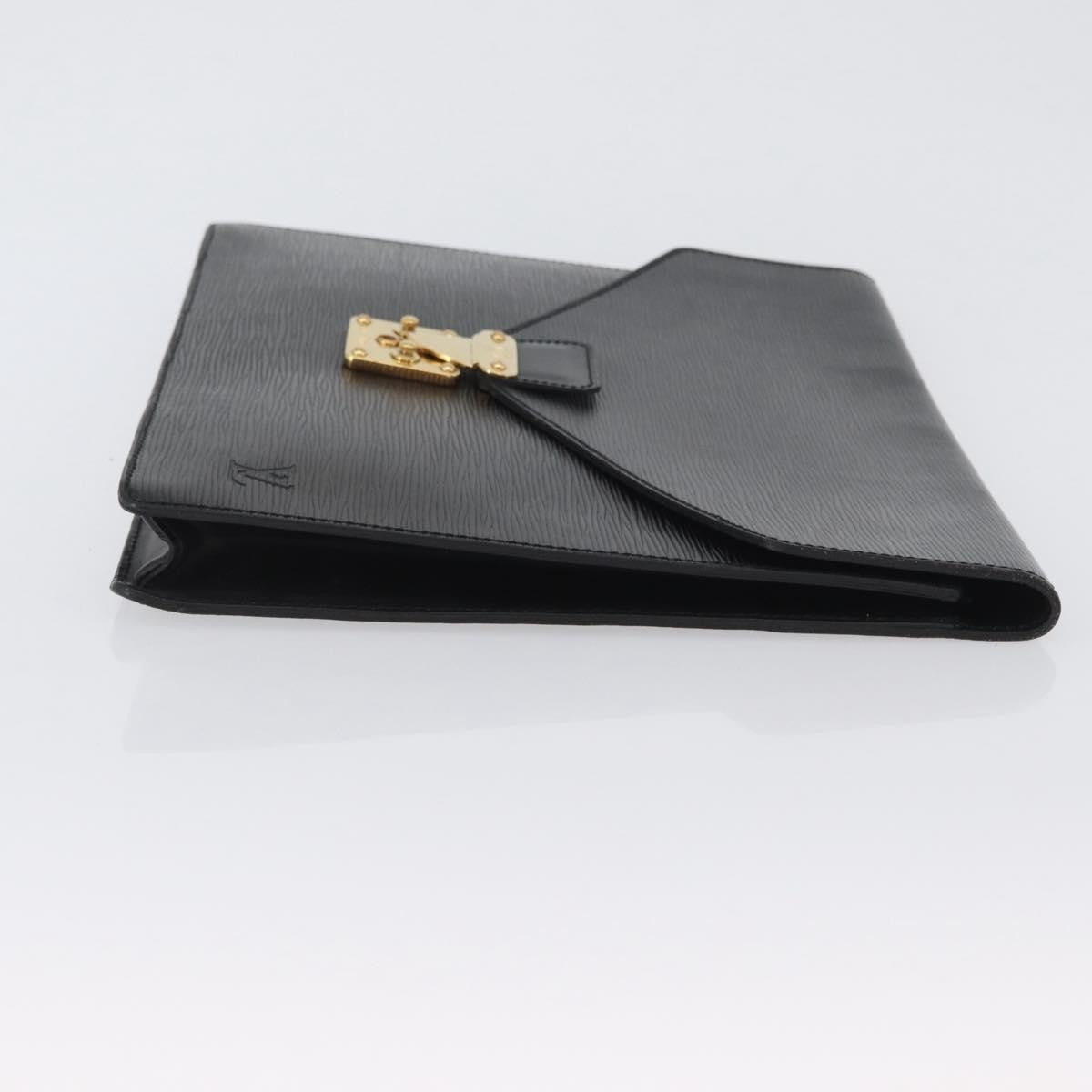 Louis Vuitton Porte-Documents Senateur Bag Epi Leather Black Leather Briefcase Bag