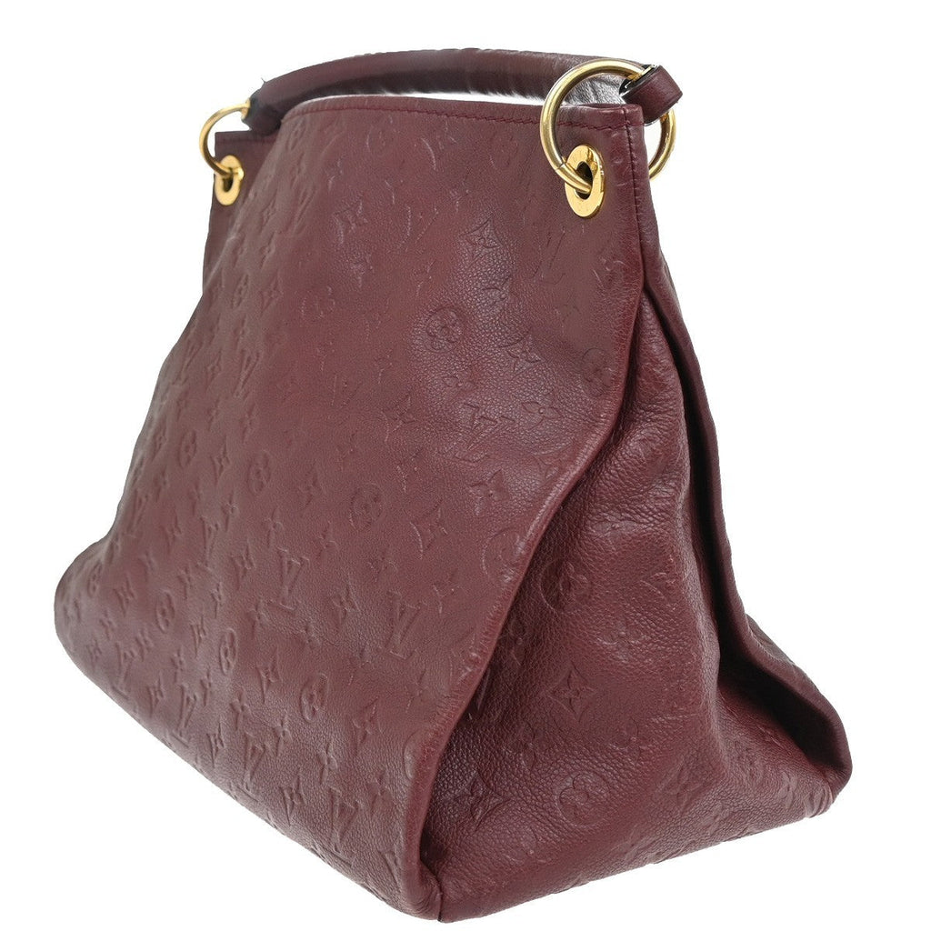 Louis Vuitton Artsy Handbag Monogram Empreinte Leather Red Leather Shoulder Bag