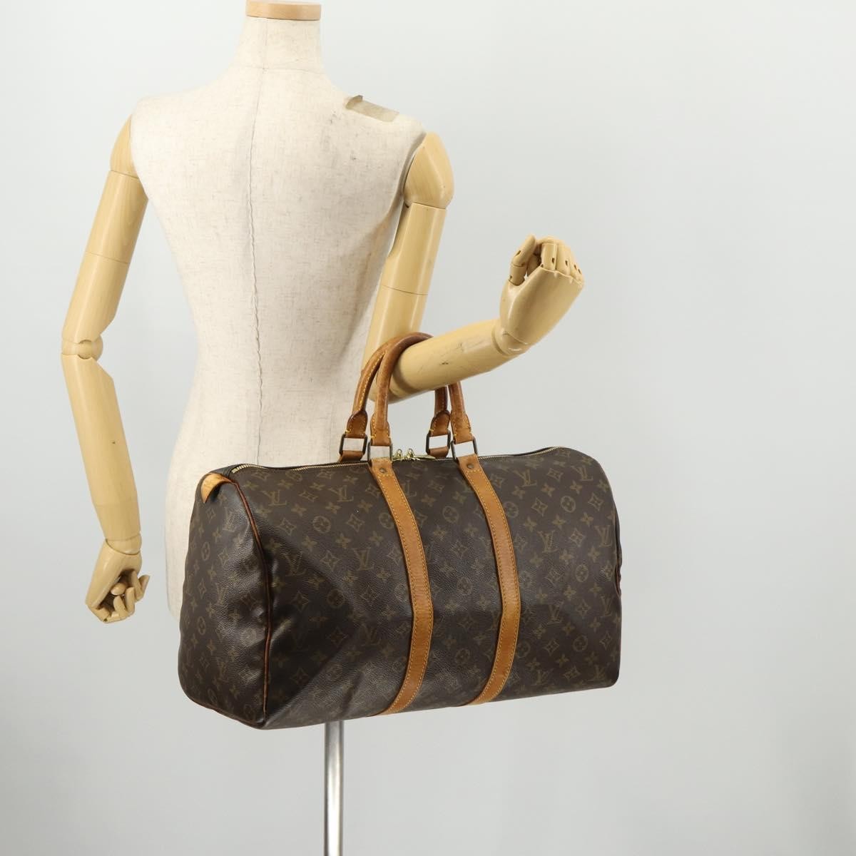 Louis Vuitton Keepall Bag Monogram Canvas Brown Canvas Travel Bag