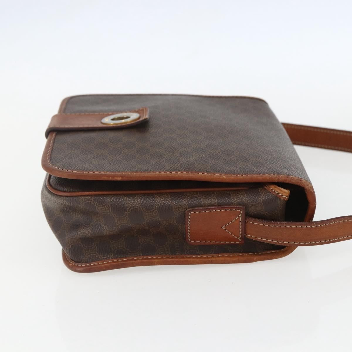 Celine Macadam Shoulder Bag Pvc Leather Brown Pvc Shoulder Bag Bag
