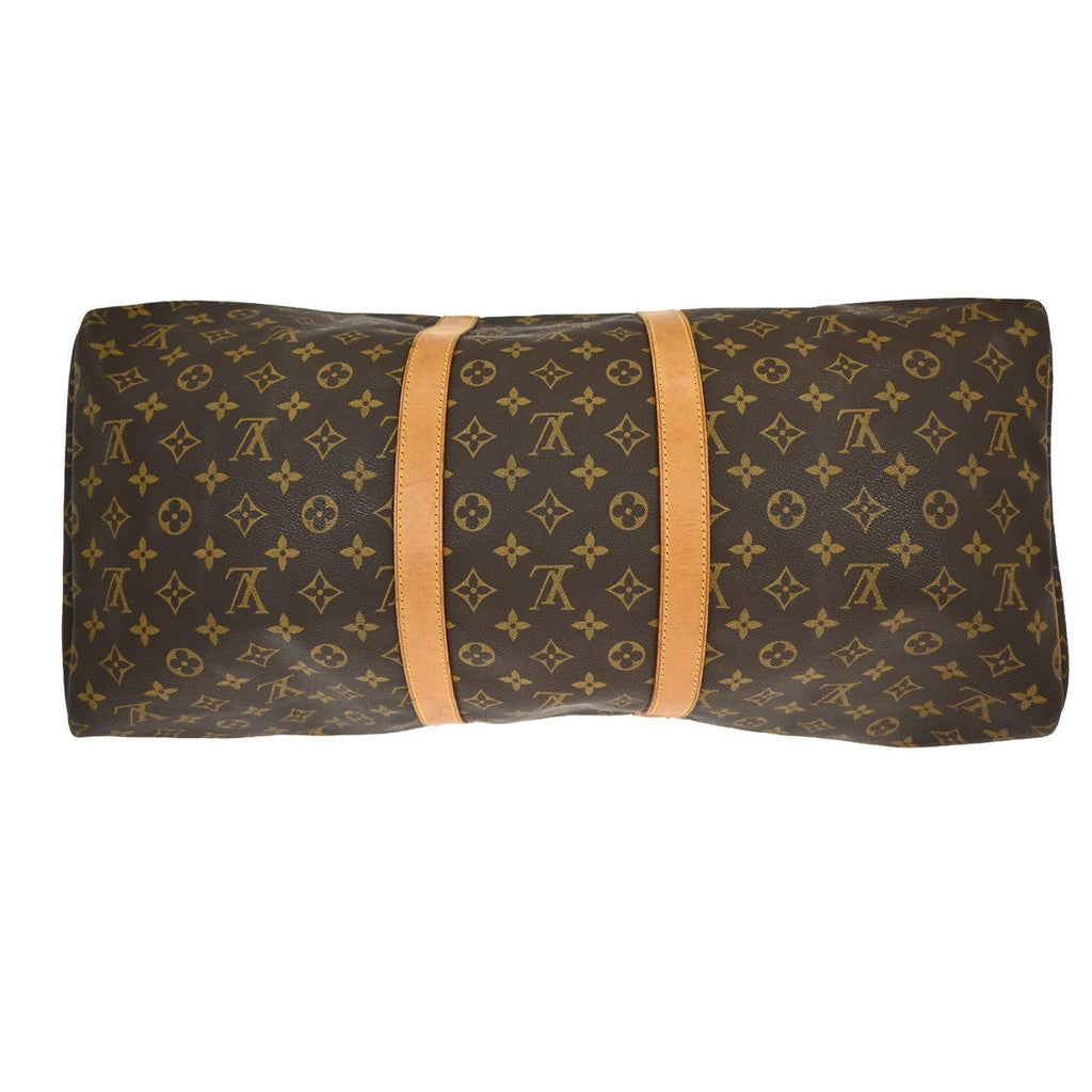 Louis Vuitton Keepall Bag Monogram Canvas Brown Canvas Travel Bag