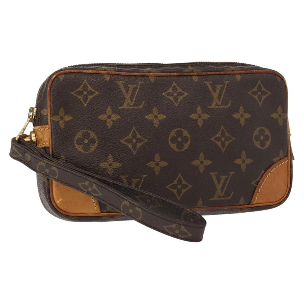 Louis Vuitton Marly Dragonne Clutch Monogram Canvas Brown Canvas Clutche & Pouche Bag