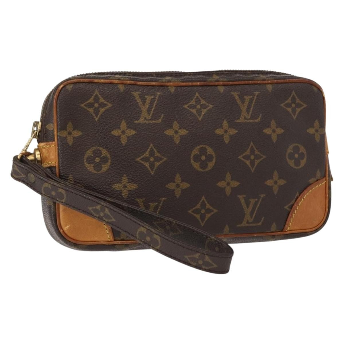 Louis Vuitton Marly Dragonne Clutch Monogram Canvas Brown Canvas Clutche & Pouche Bag