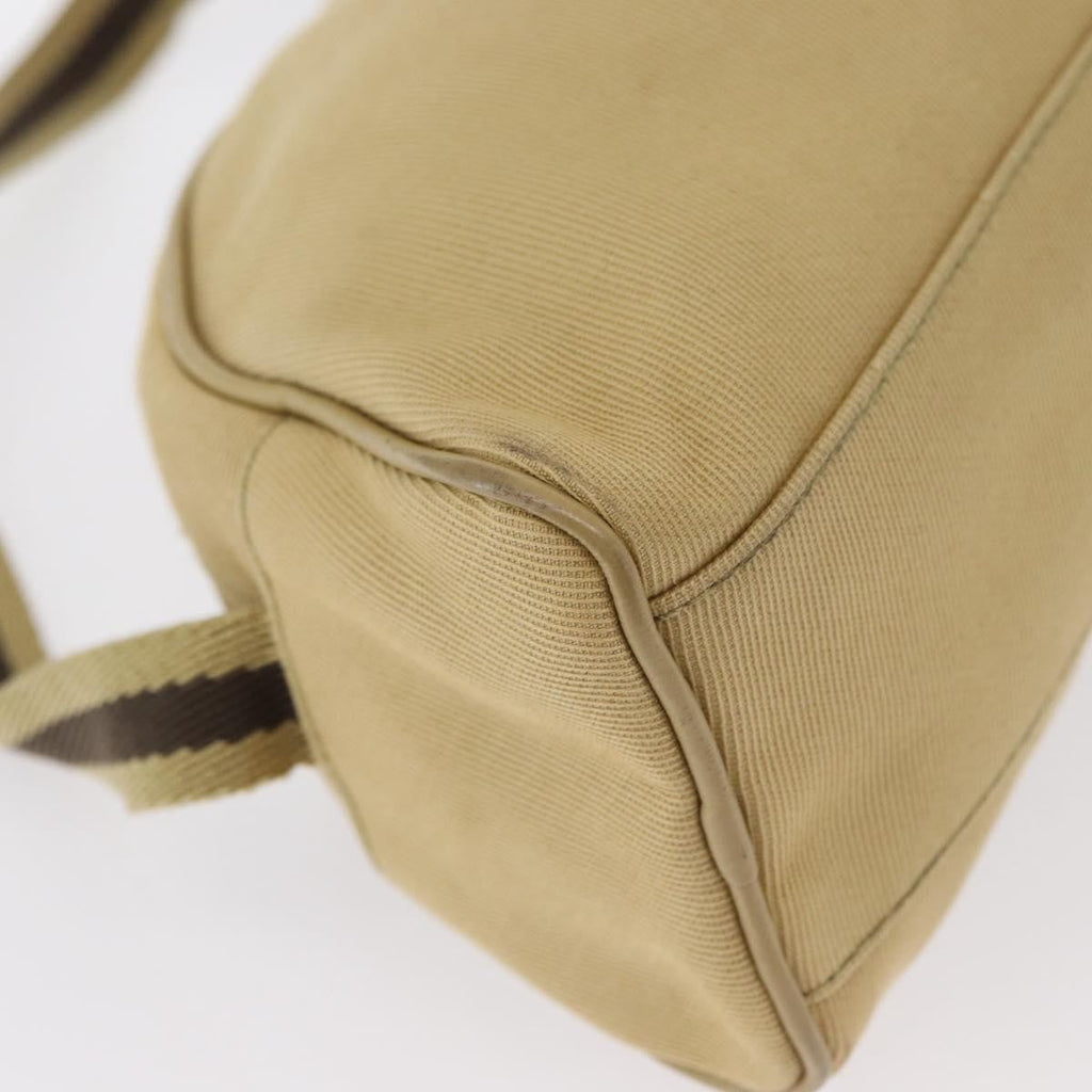 Gucci Vintage Shoulder Bag Canvas Beige Canvas Shoulder Bag Bag (Pre-Owned)