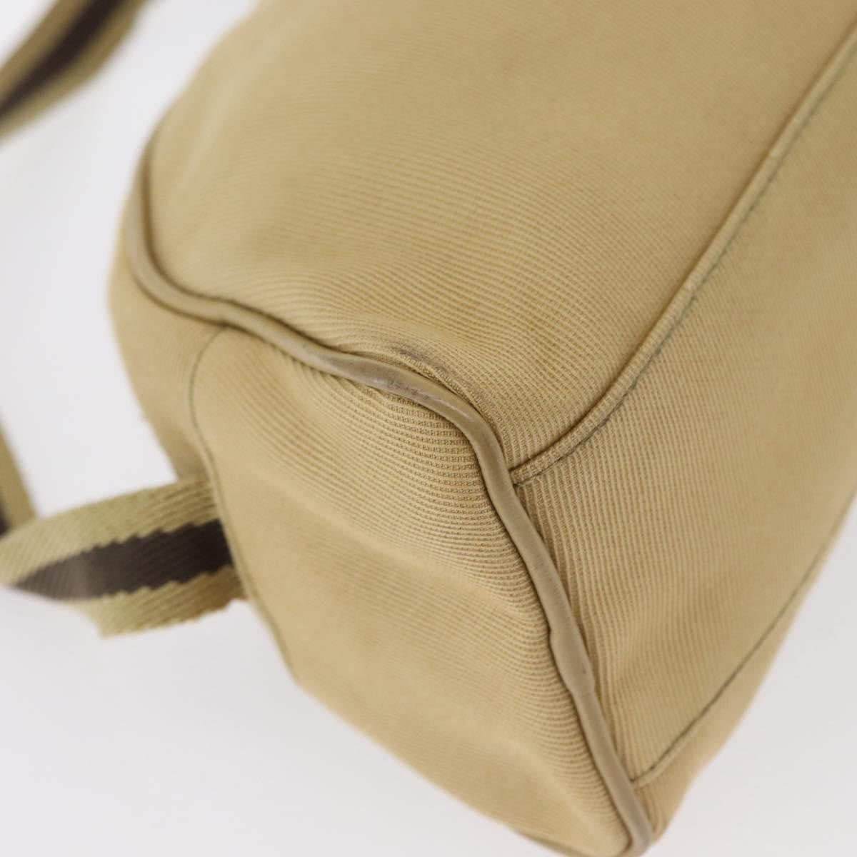 Gucci Vintage Shoulder Bag Canvas Beige Canvas Shoulder Bag Bag (Pre-Owned)
